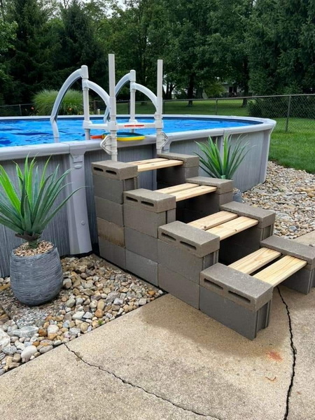 how to install a above ground pool ladder