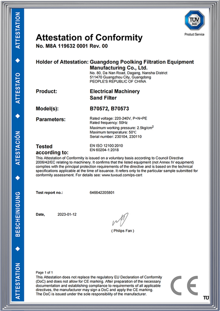 Certification（1）