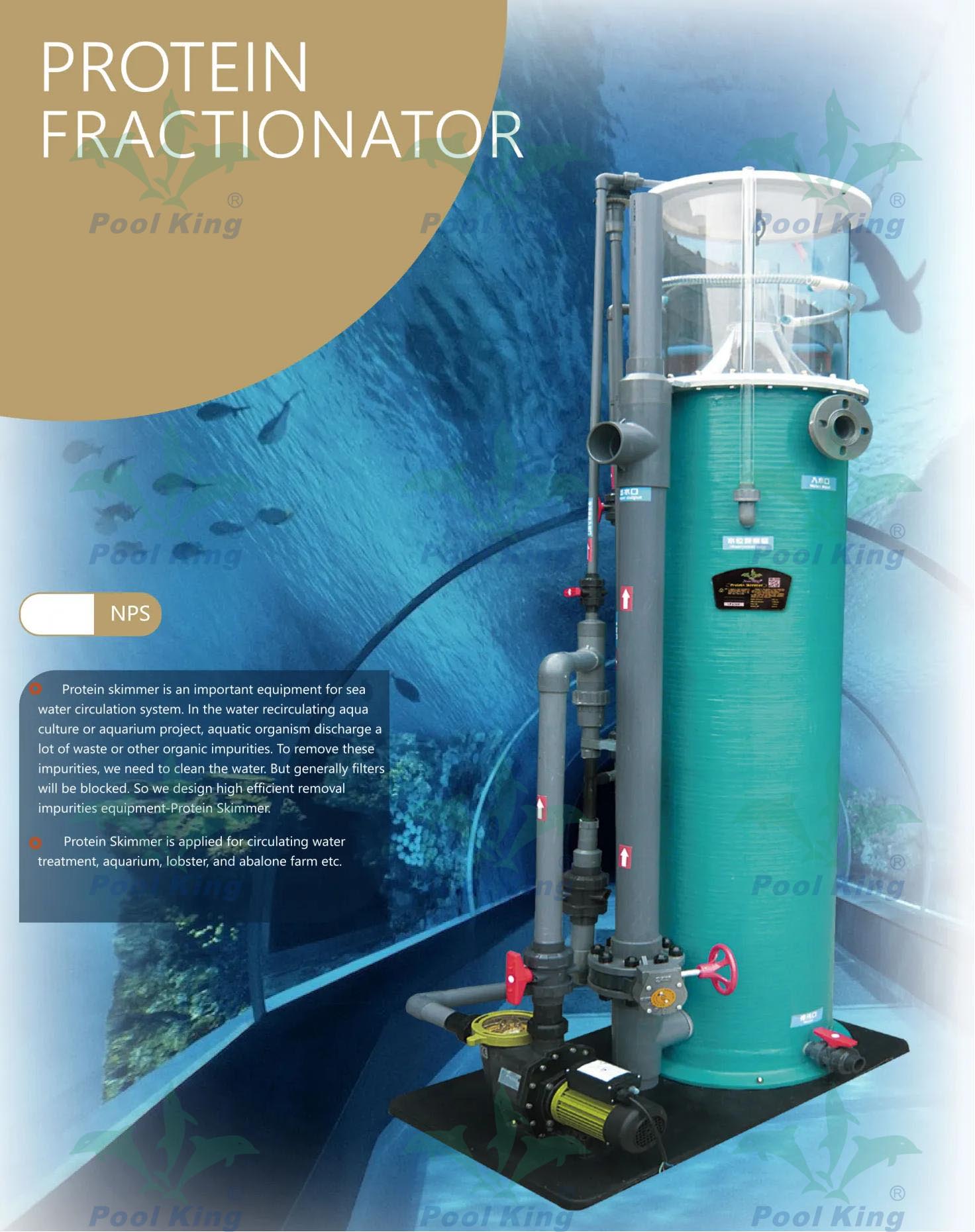 FRP HDPE Foam Fractionators for Aquatic System FRP HDPE FRAKTORÁTORY PRO VODÁNÍ SYSTÉM